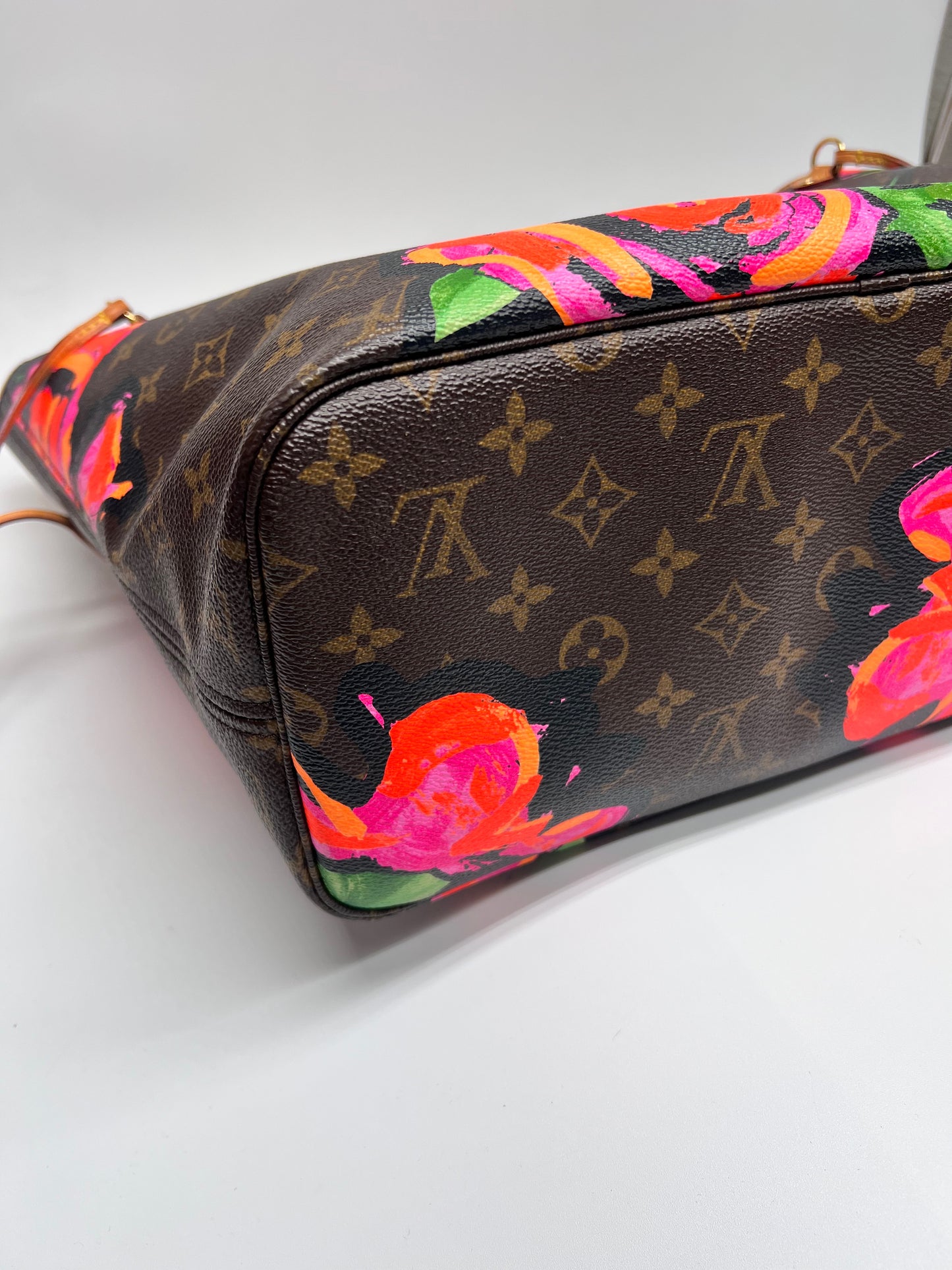 Louis Vuitton Brown Handbags Nevefull Roses MM