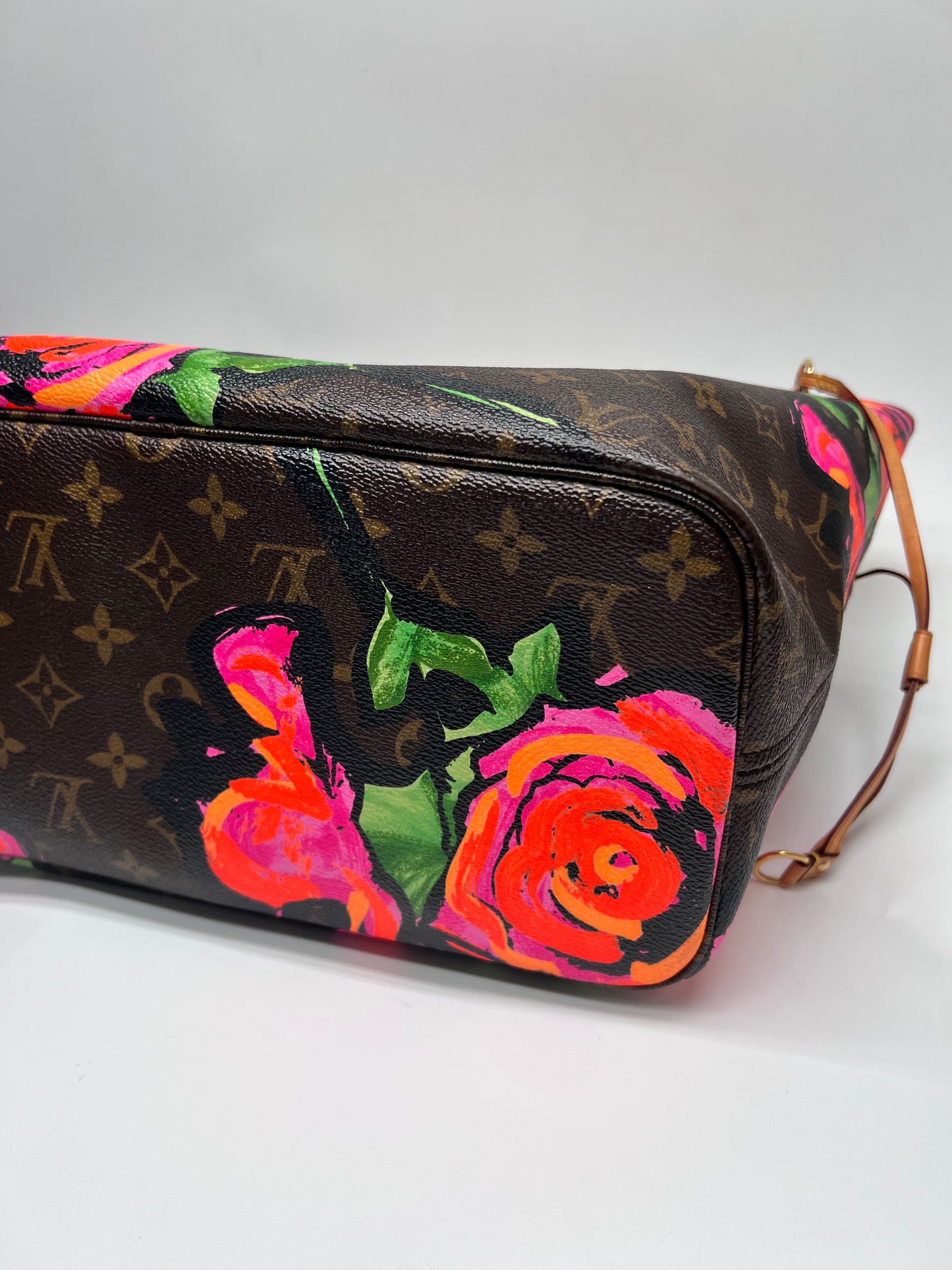 Louis Vuitton Brown Handbags Nevefull Roses MM