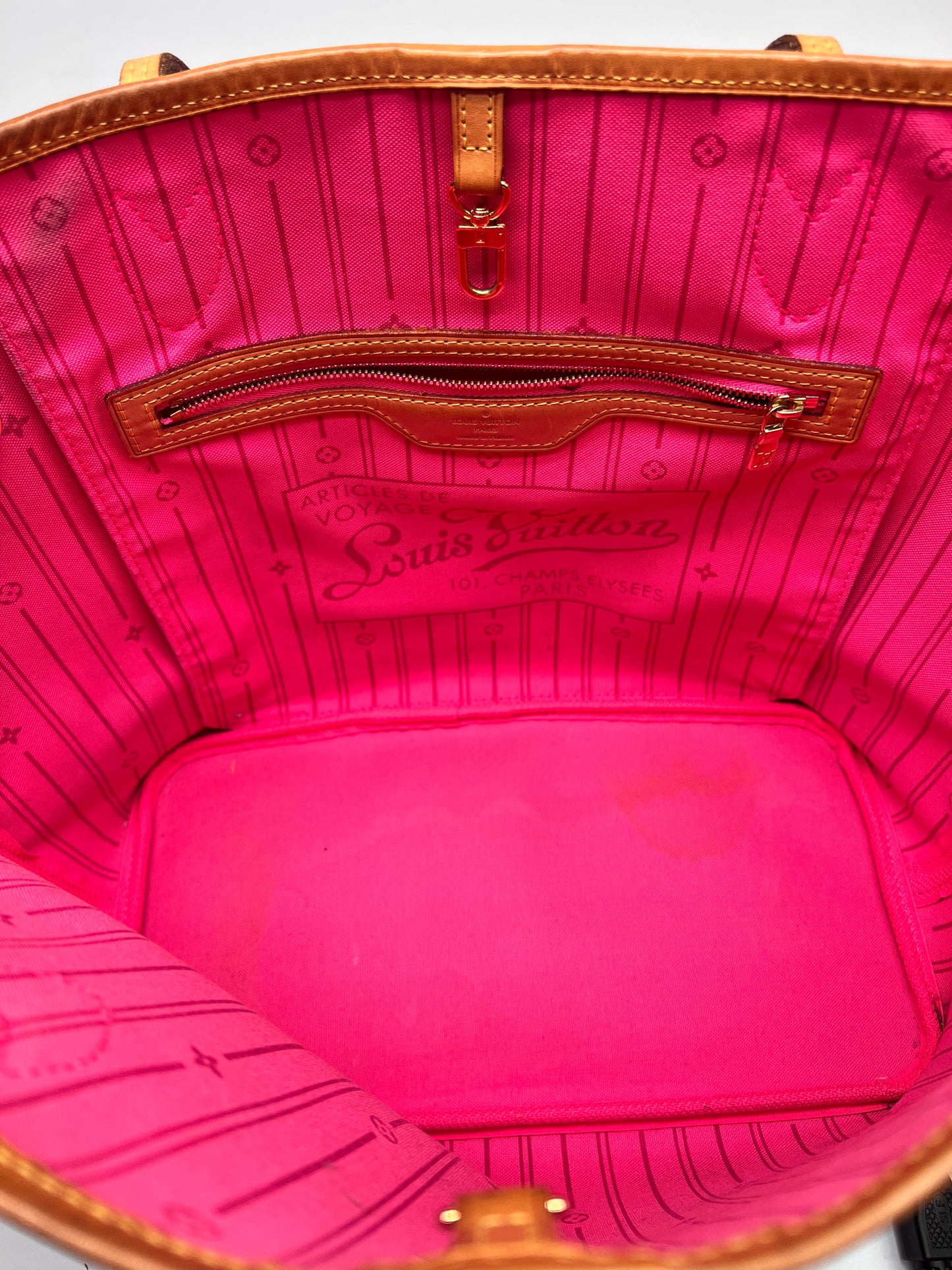 Louis Vuitton Brown Handbags Nevefull Roses MM