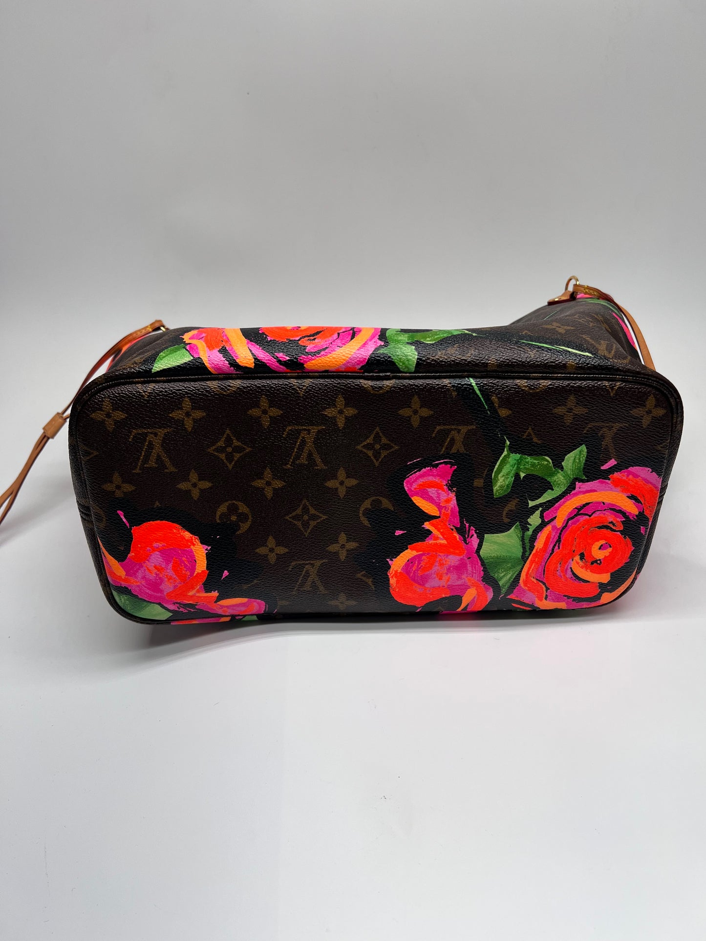 Louis Vuitton Brown Handbags Nevefull Roses MM